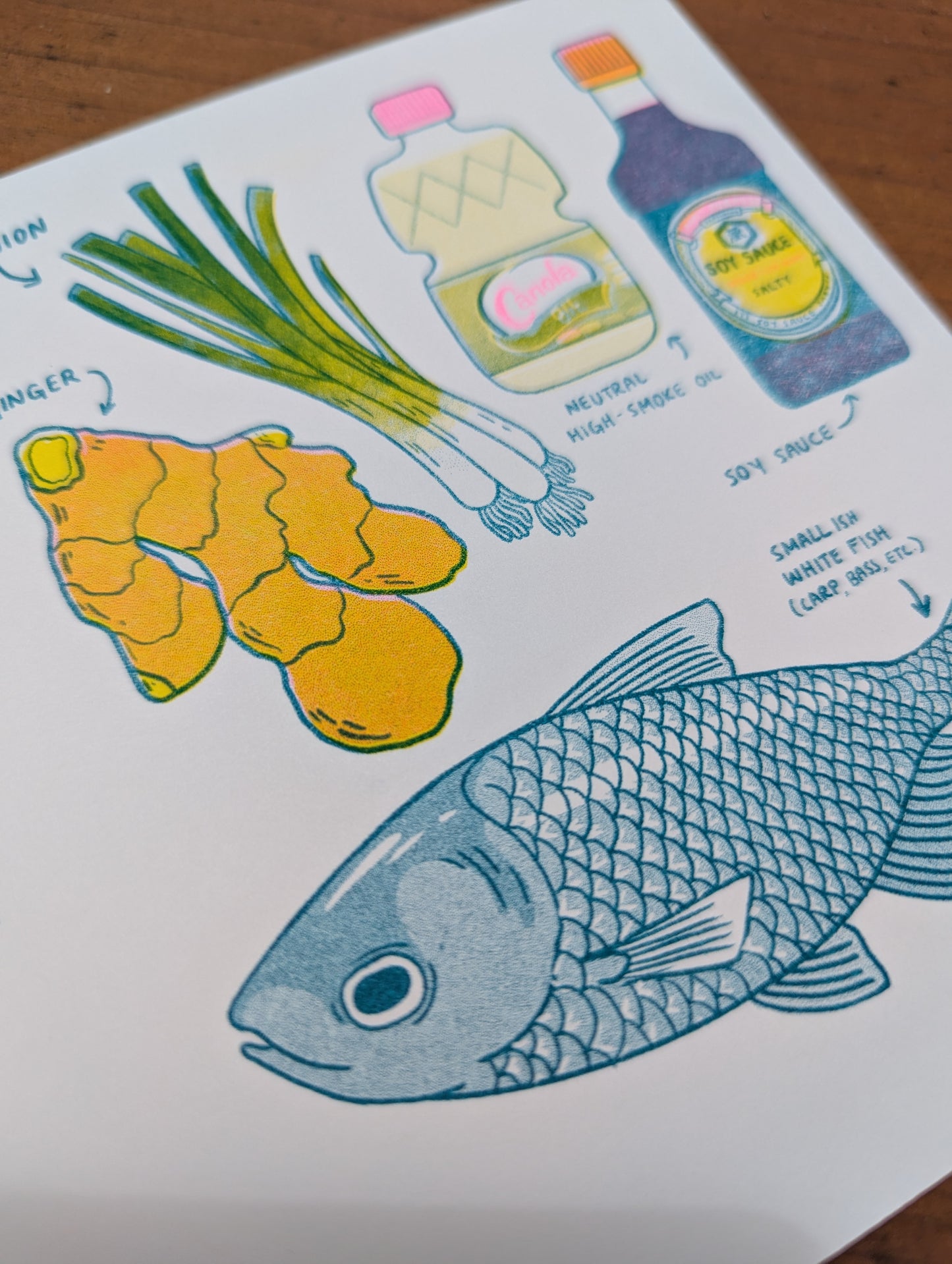 Steamed Fish | Recipe Greeting Card 4.25"x5.5"