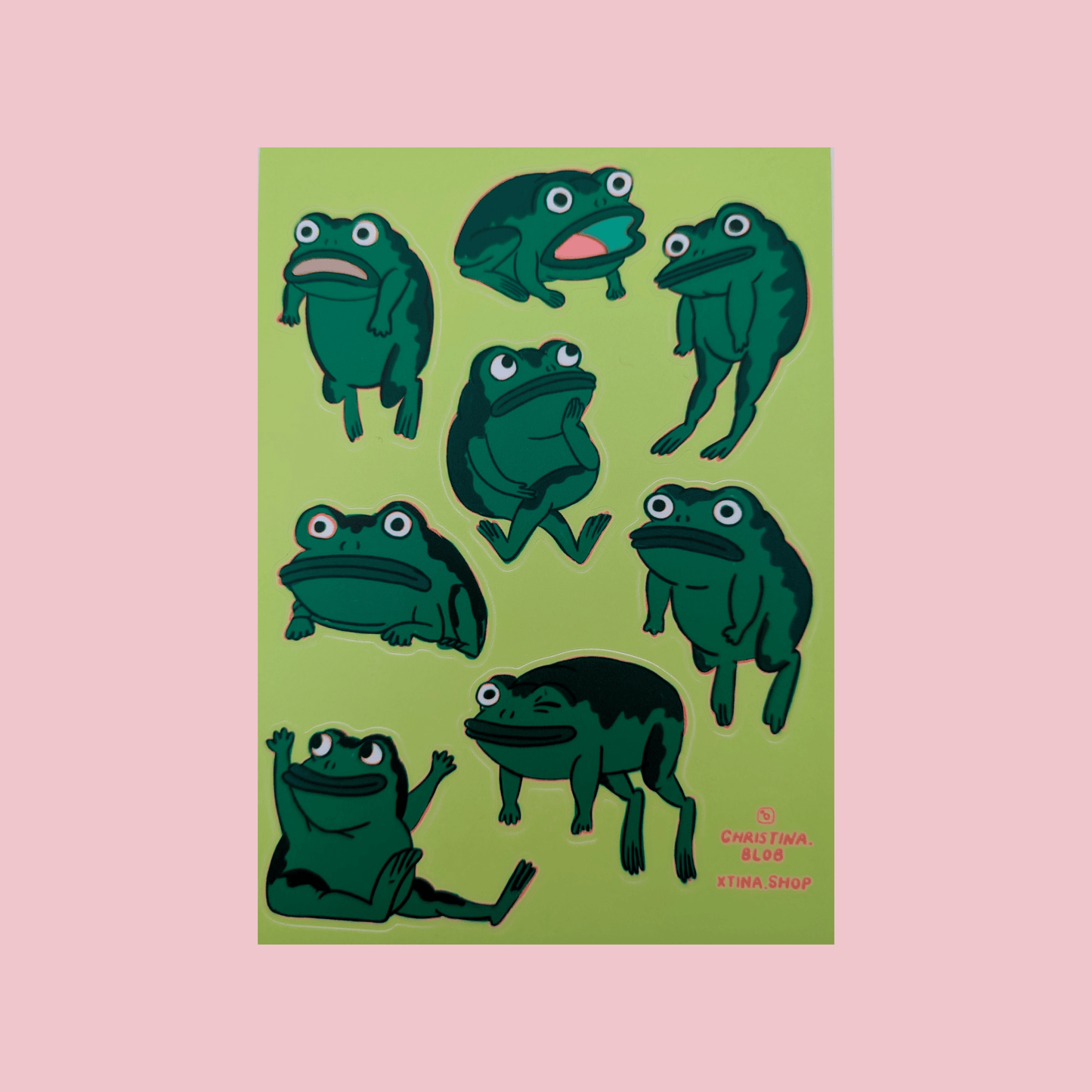 Over the Garden Frog Sticker Sheet | 5"x7"