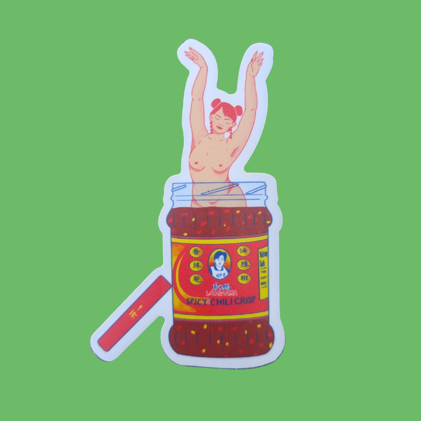 Lao Gan Ma Girlfriend Waterproof Vinyl Sticker | 2"x3"