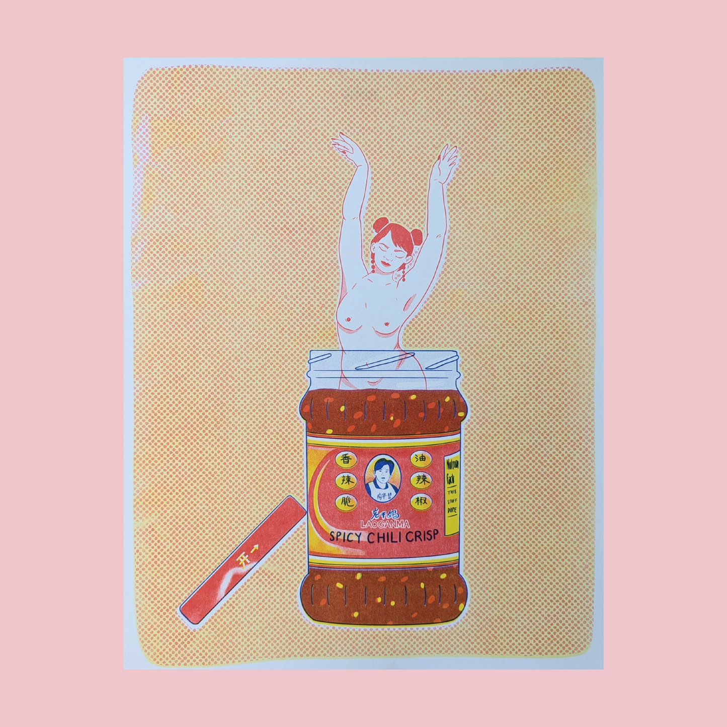 Lao Gan Ma Girlfriend Risograph Print | 11"x14"