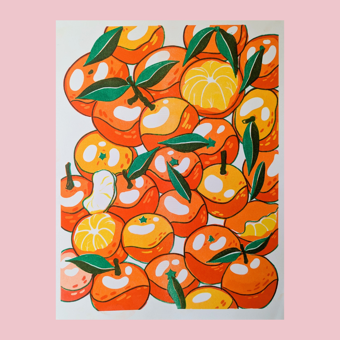 Mandarin Orange | 11"x14" Risograph Print