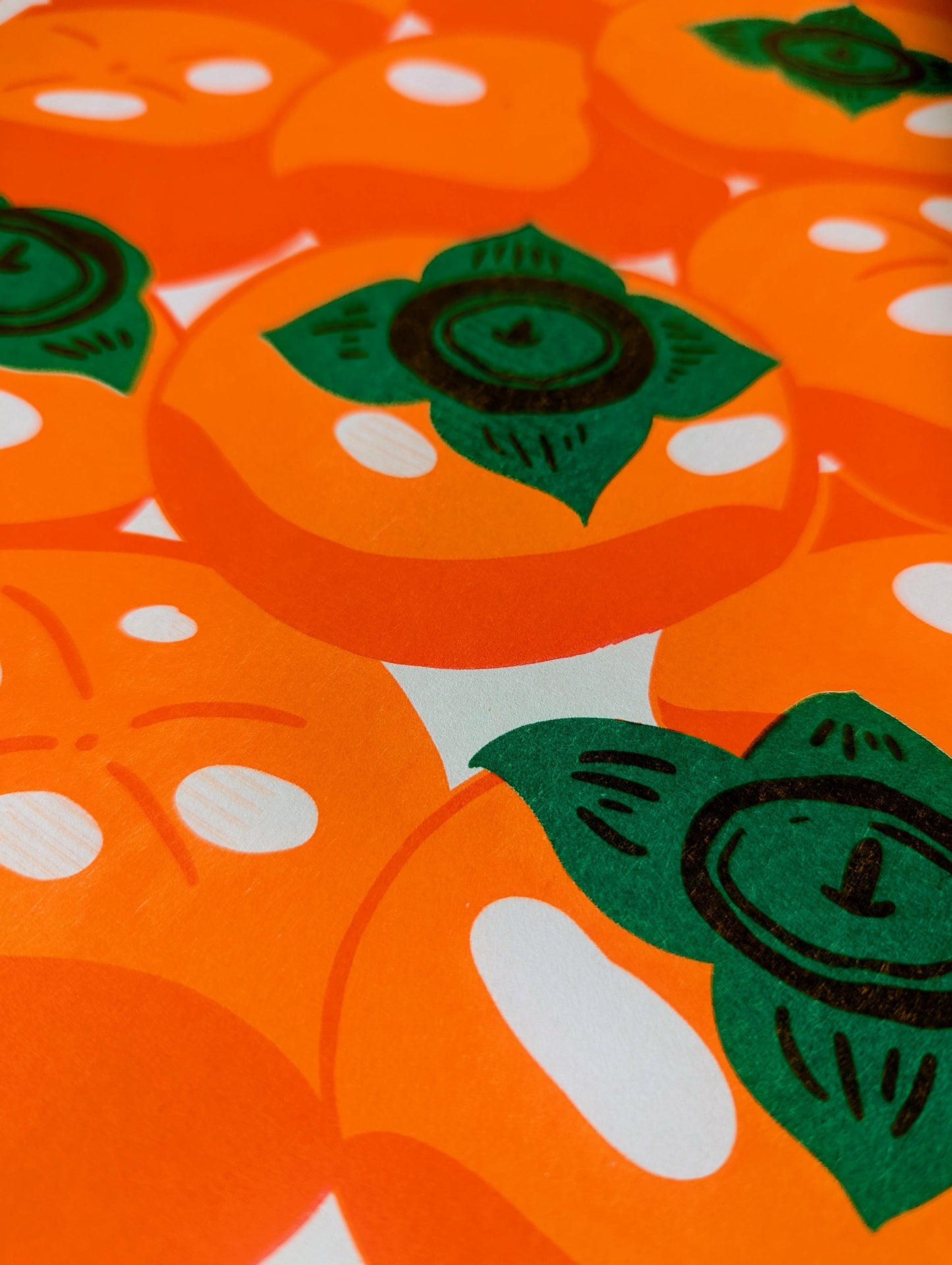 Persimmons Risograph Print | 10"x13.5"~