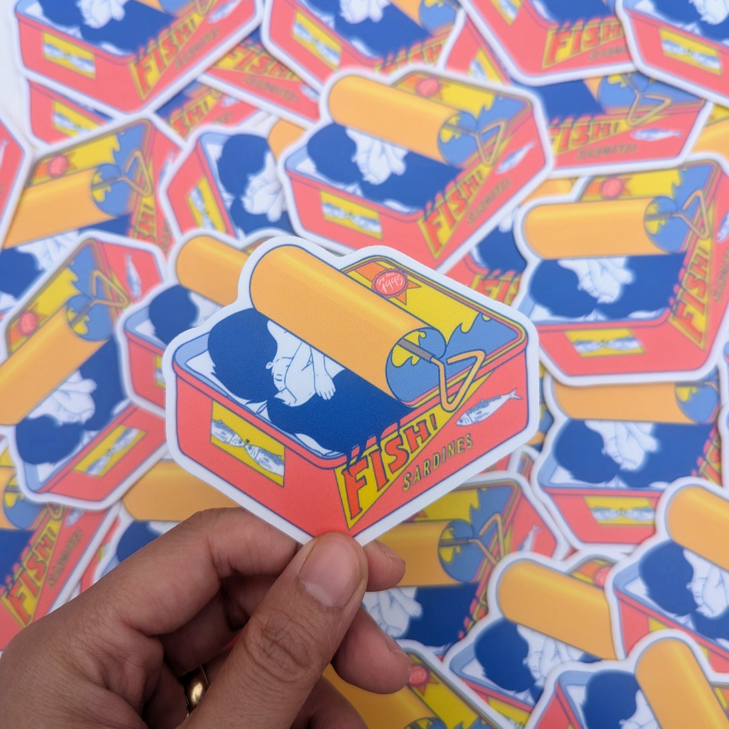 Sardine Girls Waterproof Vinyl Sticker | 3.5"x3"