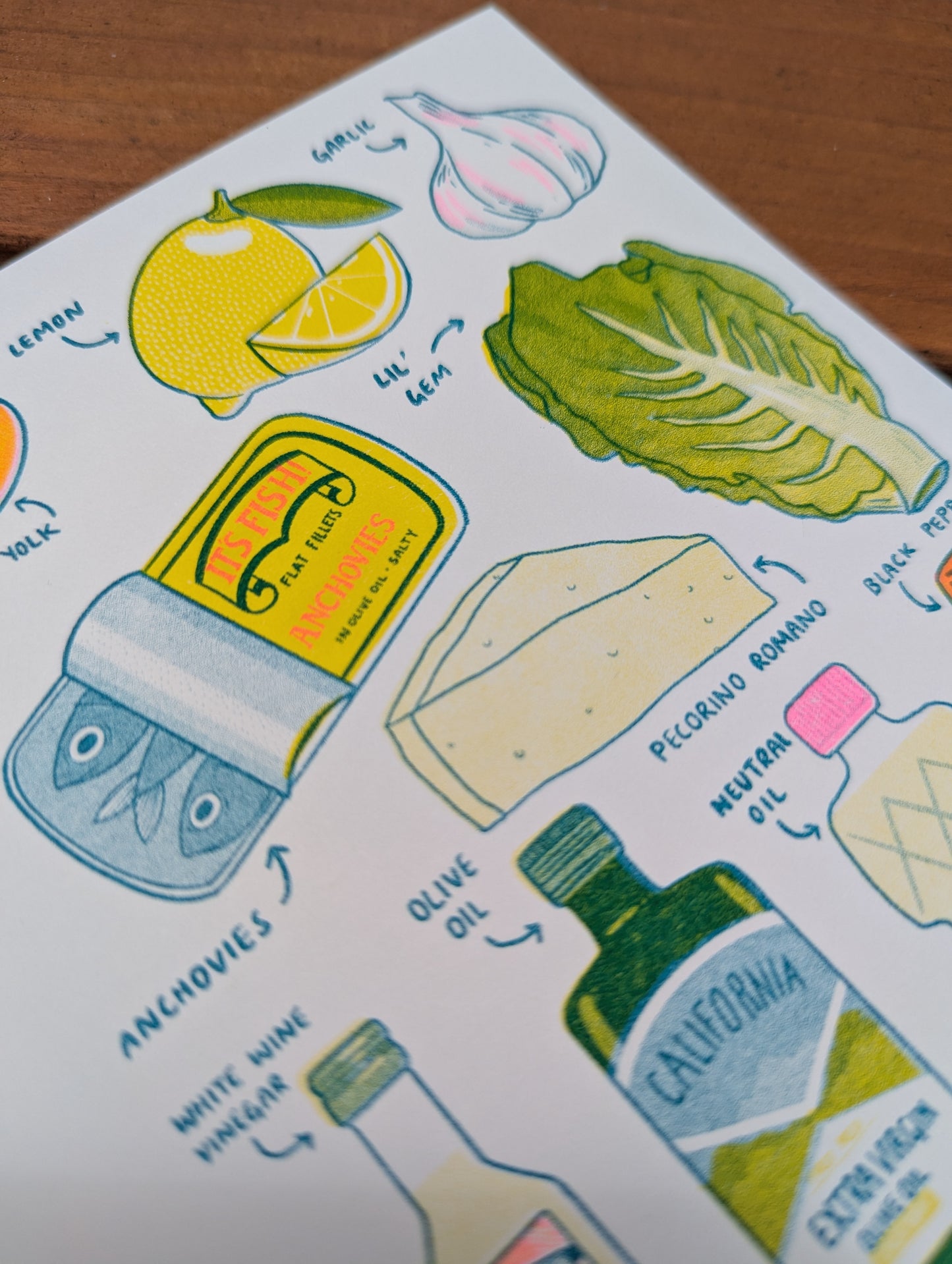 Caesar Salad | Recipe Greeting Card 4.25"x5.5"