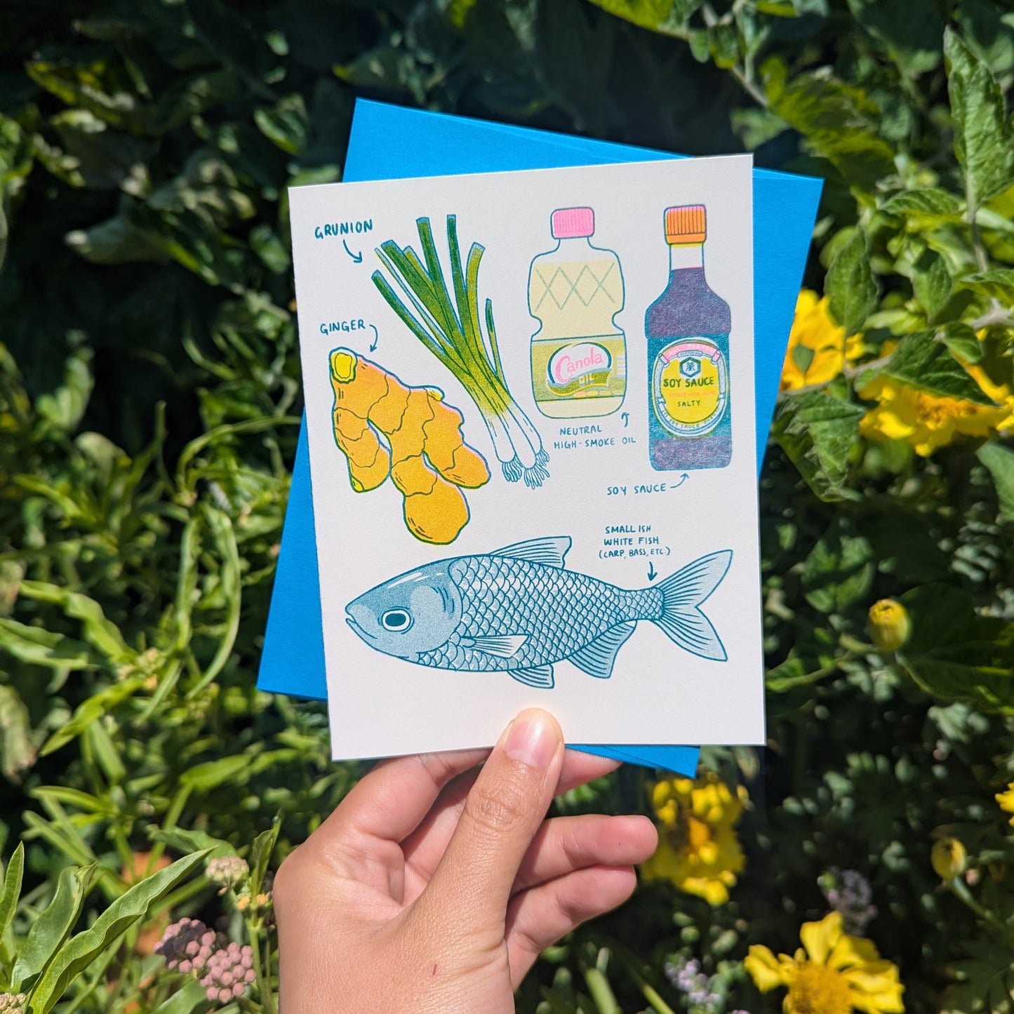 Steamed Fish | Recipe Greeting Card 4.25"x5.5"
