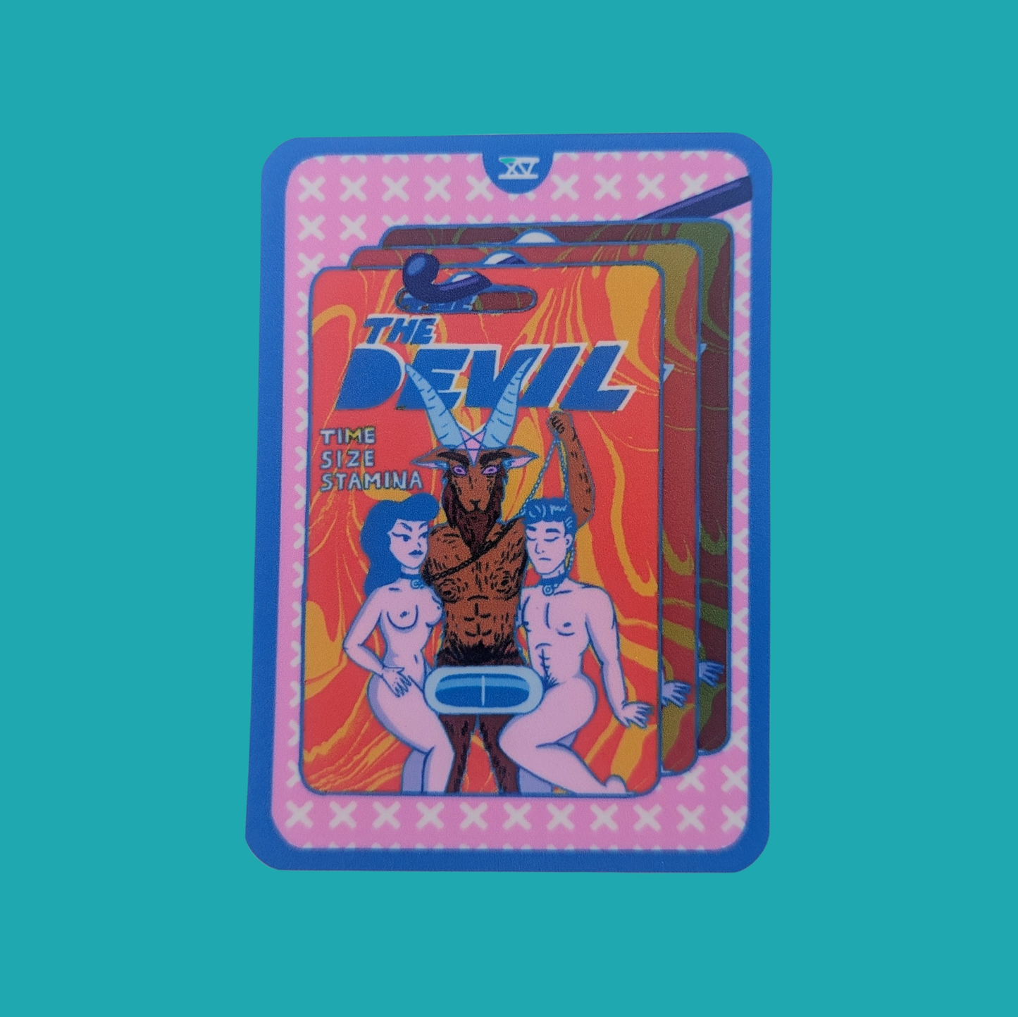 The Devil Waterproof Vinyl Sticker — Cornerstore Tarot | 2.5"x3.5"