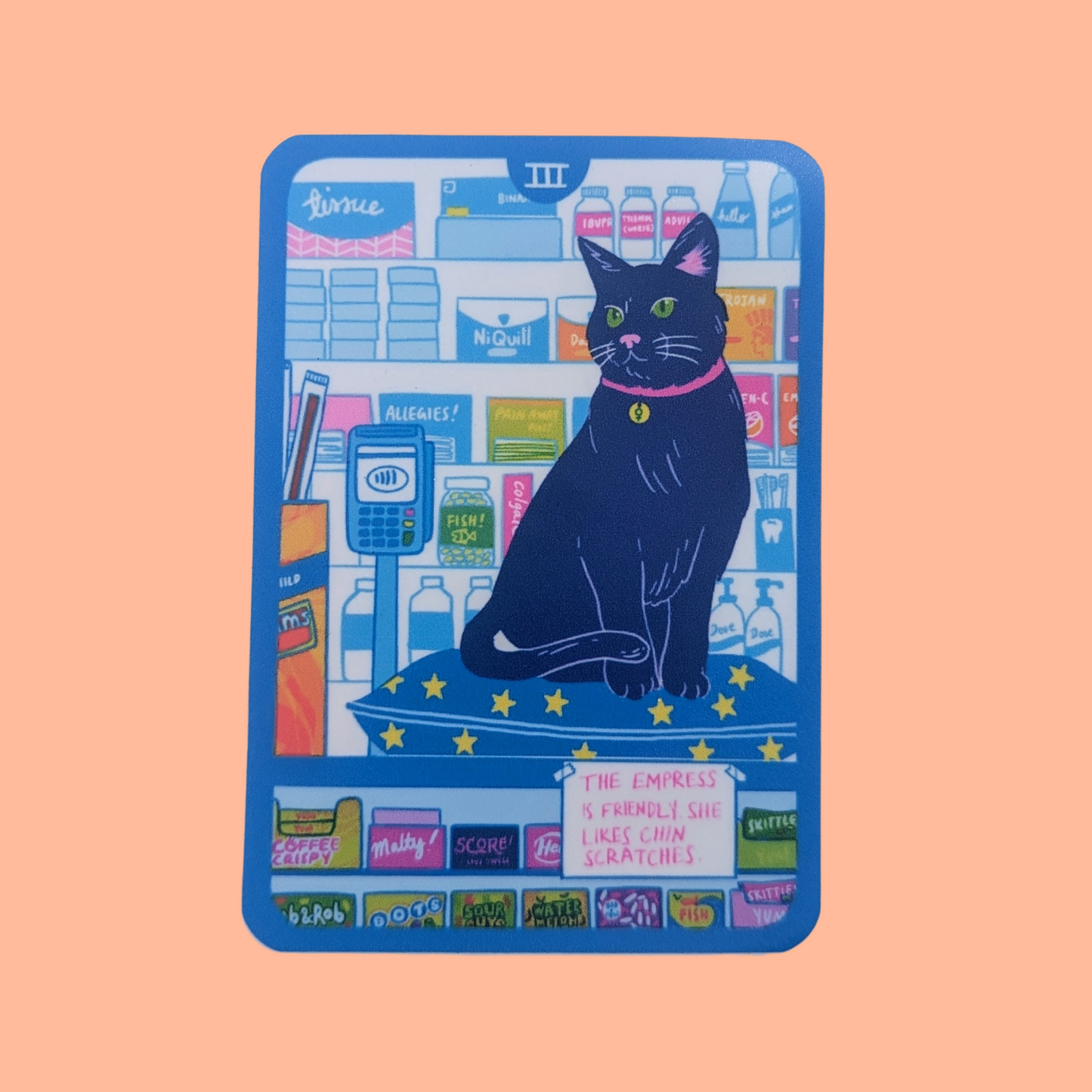 The Empress Waterproof Vinyl Sticker — Cornerstore Tarot | 2.5"x3.5"