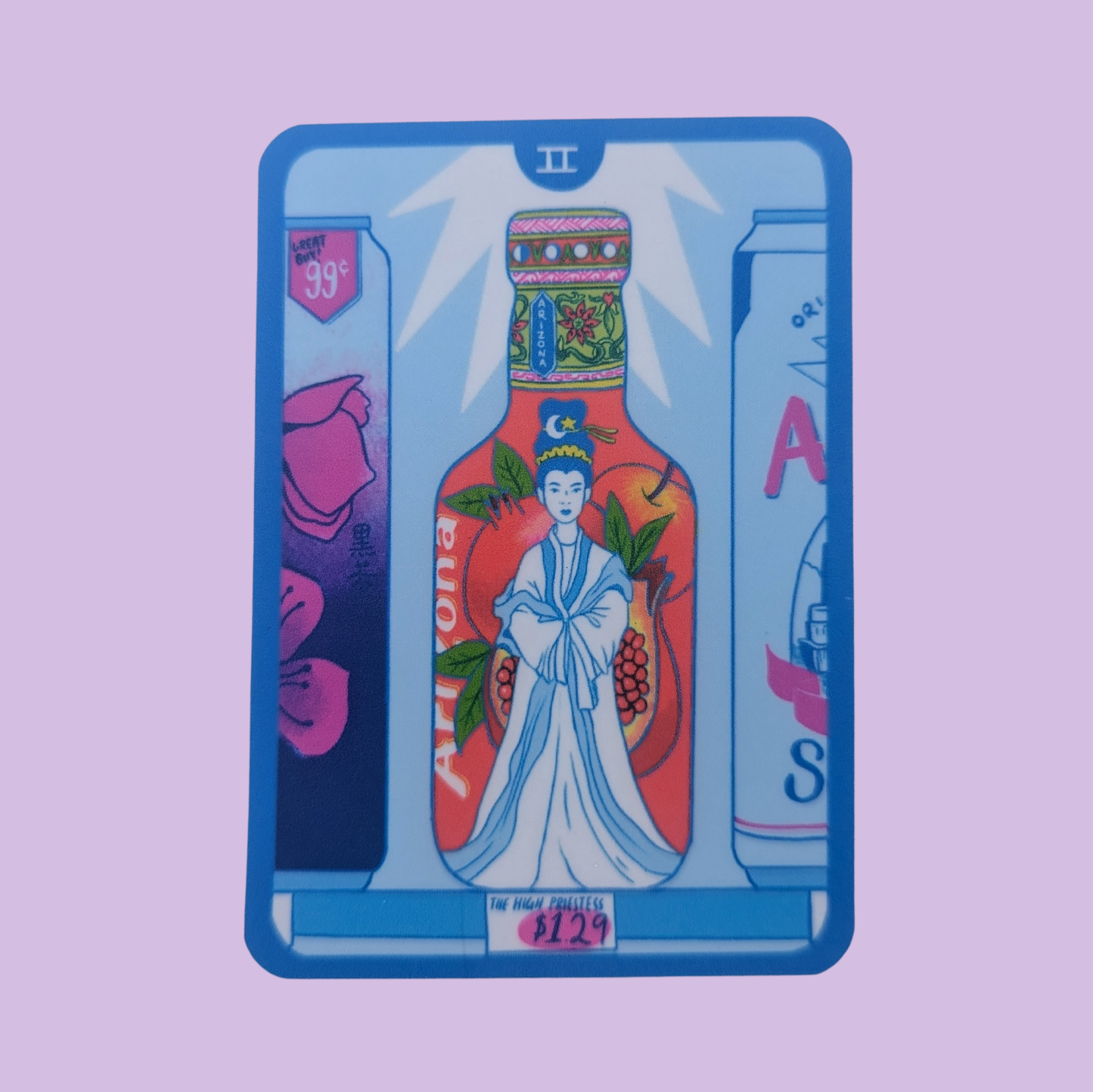 The High Priestess Waterproof Vinyl Sticker — Cornerstore Tarot | 2.5"x3.5"