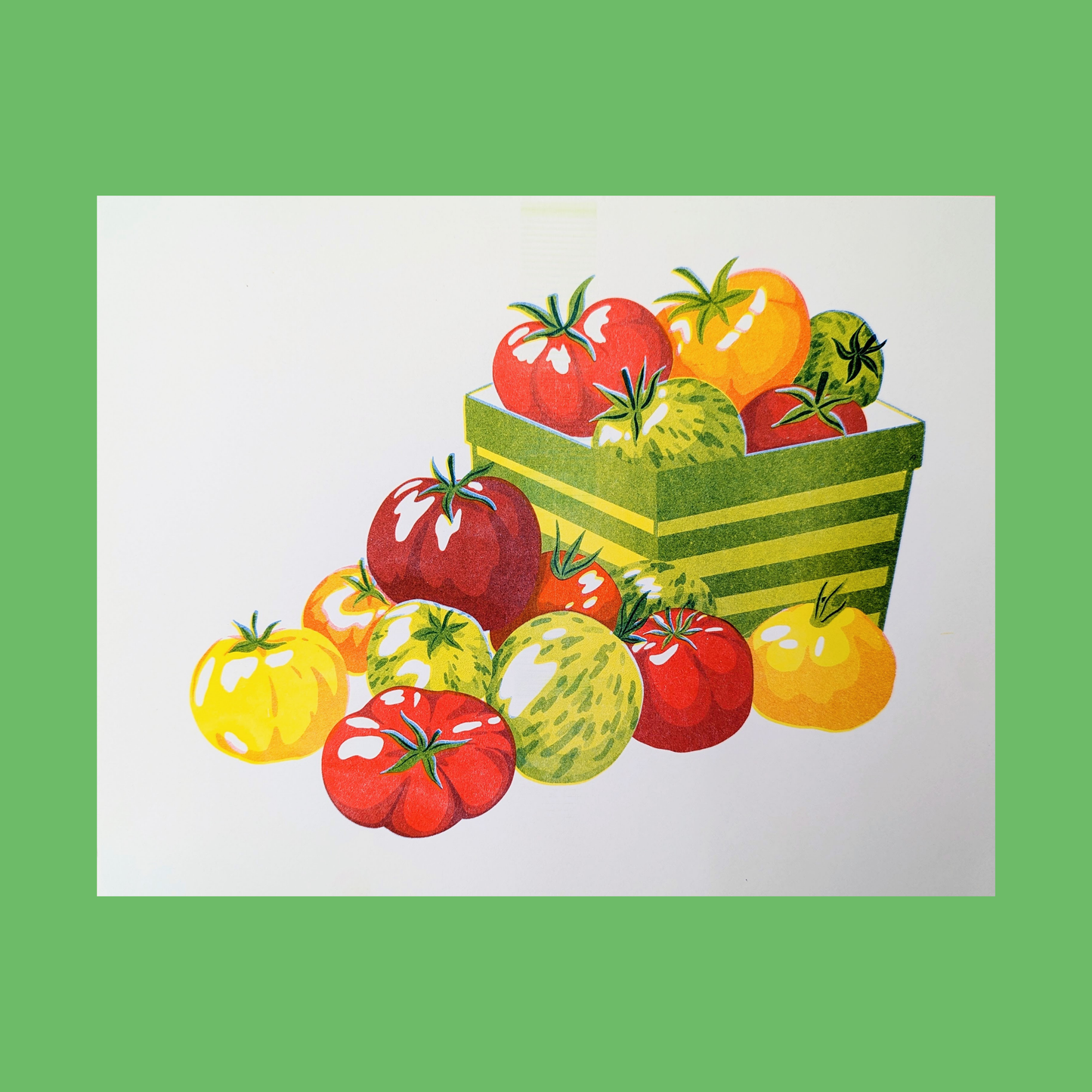 Tomato Basket | 8.5"x11" Risograph Print