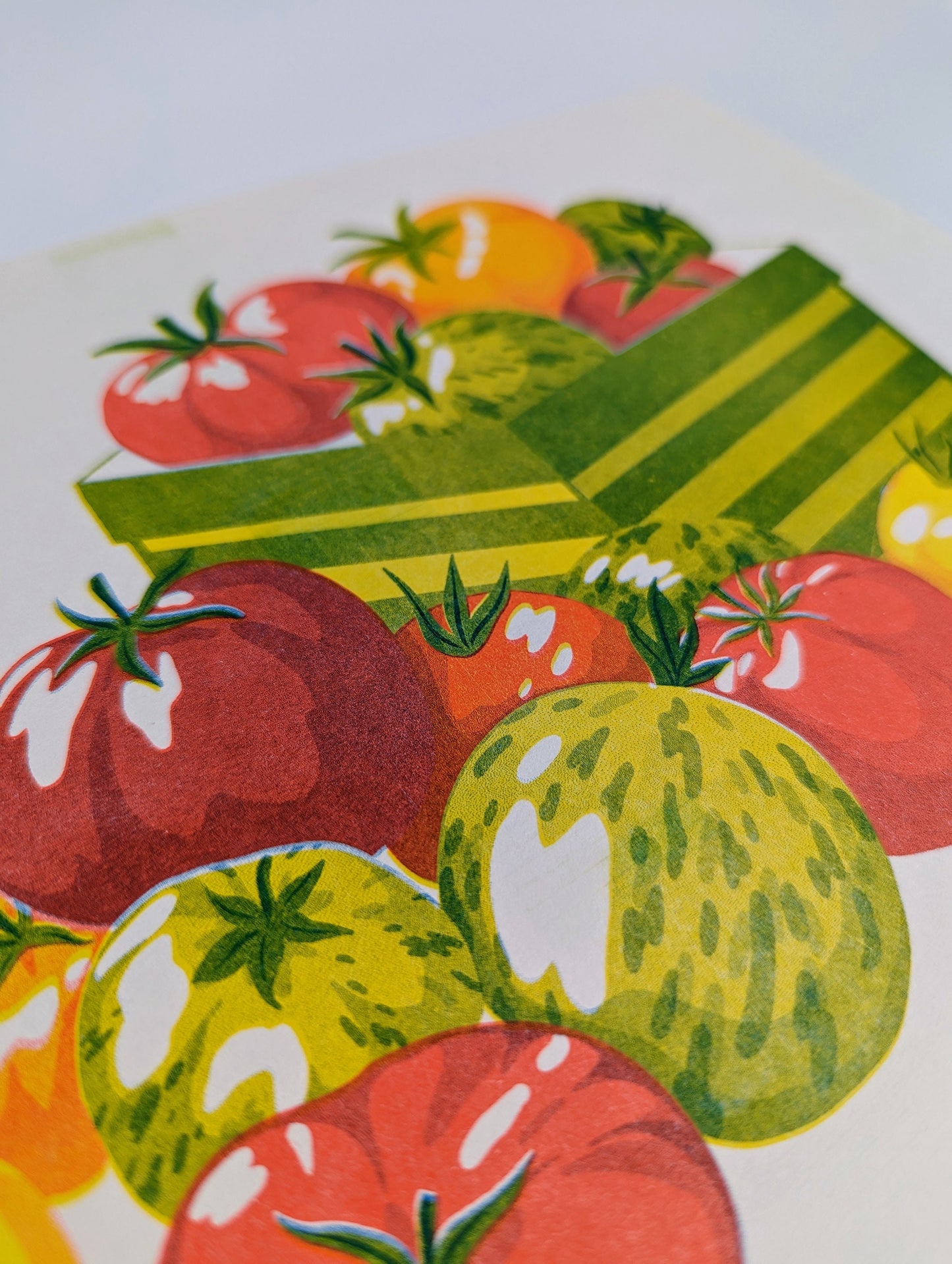 Tomato Basket | 8.5"x11" Risograph Print