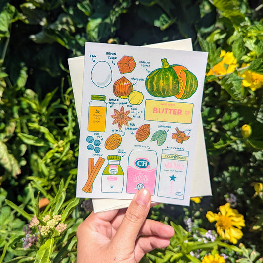 Chai Pie | Recipe Greeting Card 4.25"x5.5"