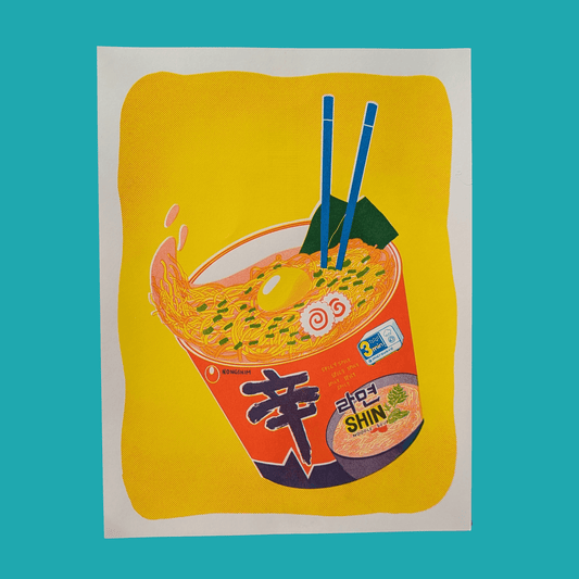 Shin Ramen print |  11"x14" Risograph Print