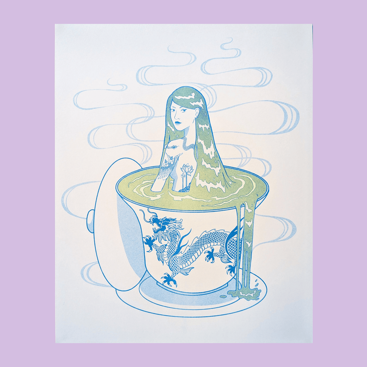 Gaiwan Girlfriend |  11"x14" Risograph Print