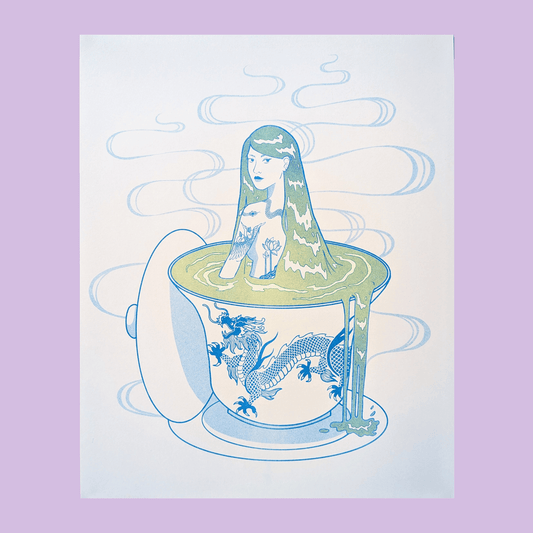 Gaiwan Girlfriend |  11"x14" Risograph Print