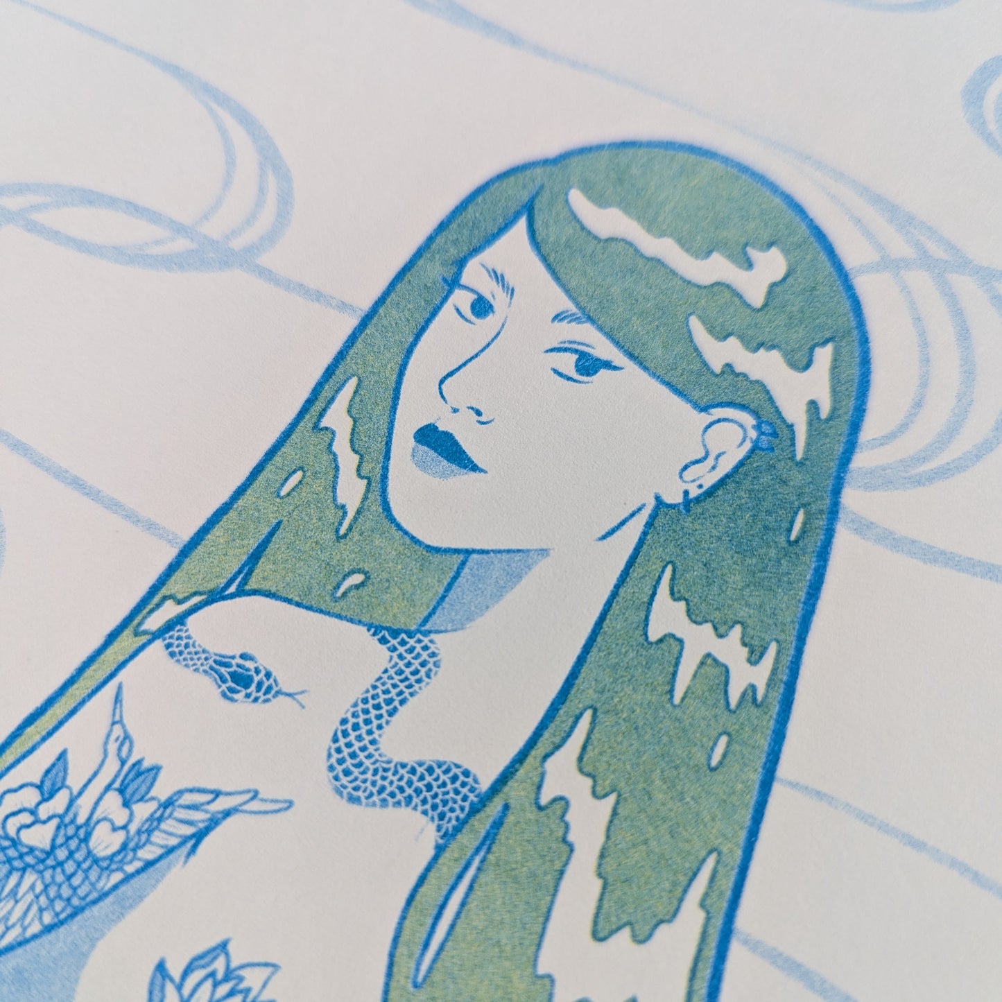 Gaiwan Girlfriend |  11"x14" Risograph Print