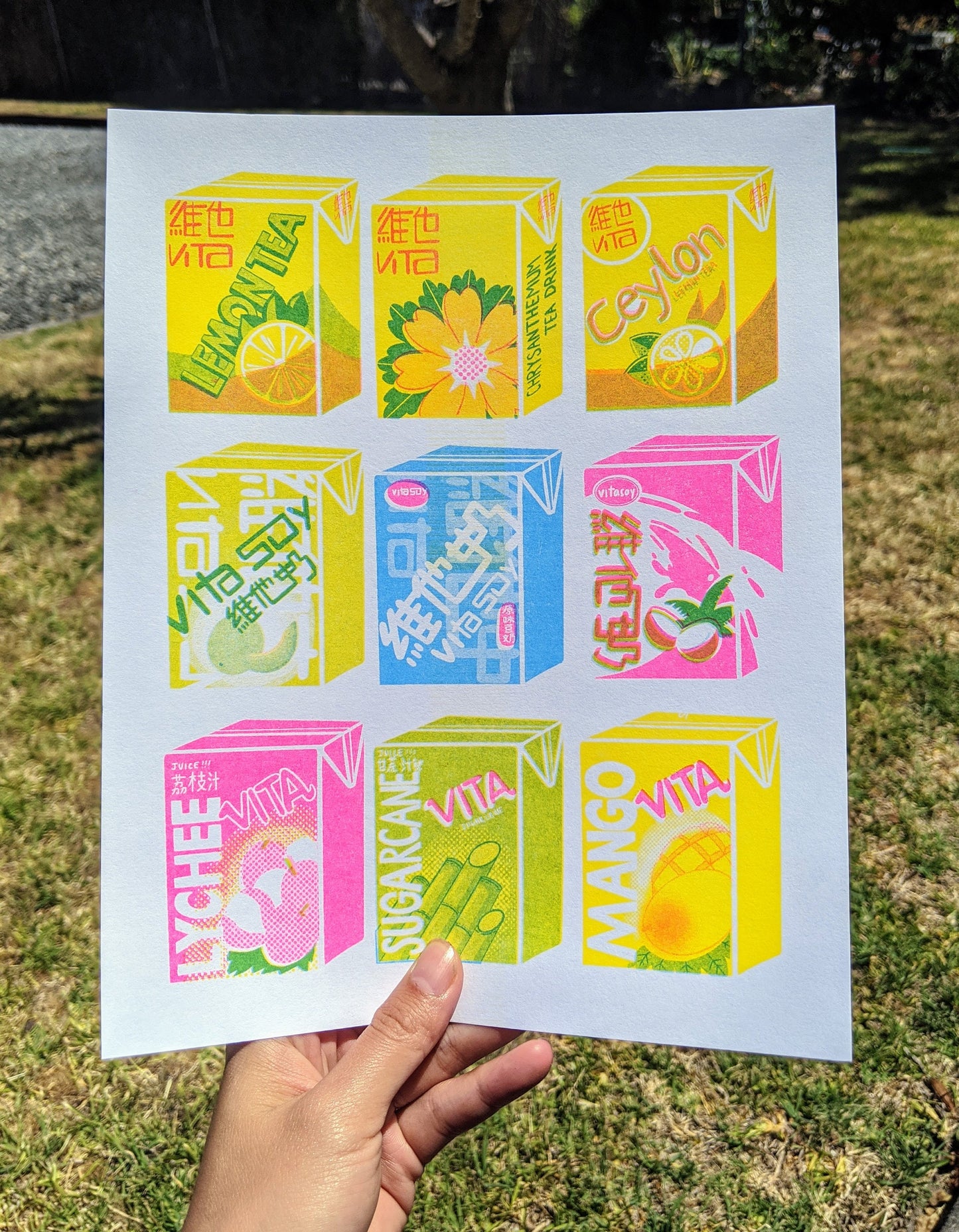 Risograph Vita Tea Drink Print | 8"x10.5"