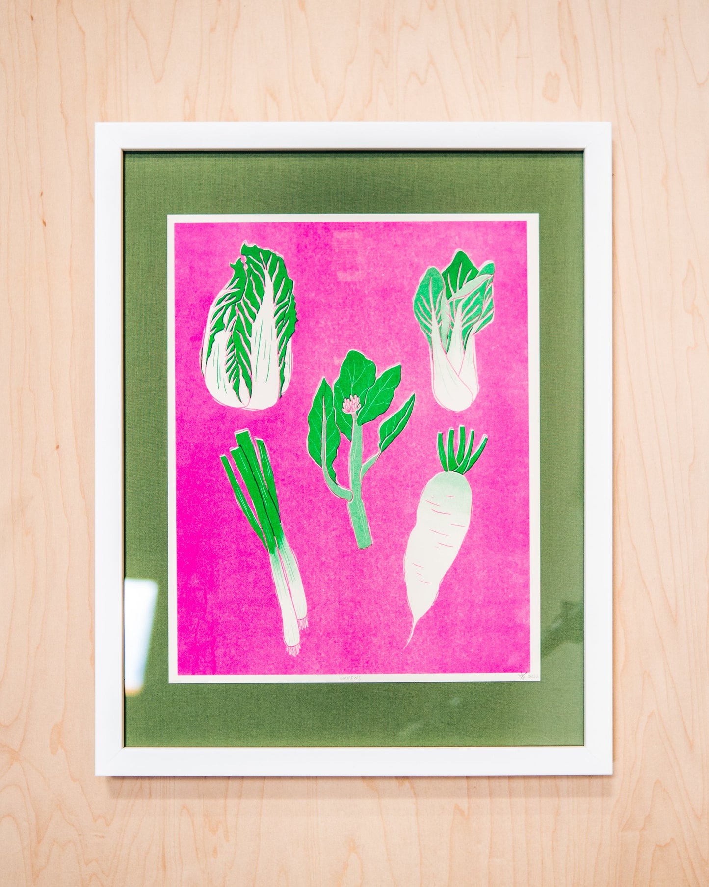 Asian Vegetables Risograph Print | 11"x14"