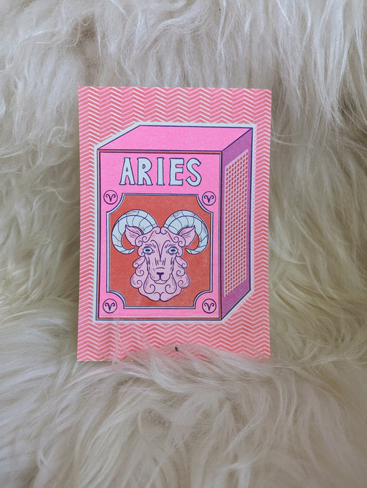 Aries Risograph Print | 5"x7"