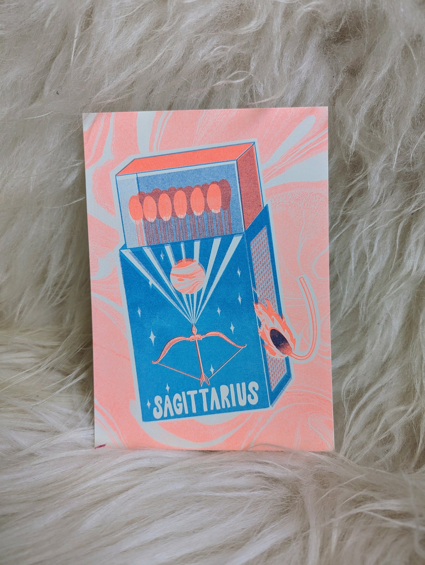 Sagittarius Risograph Print | 5"x7"