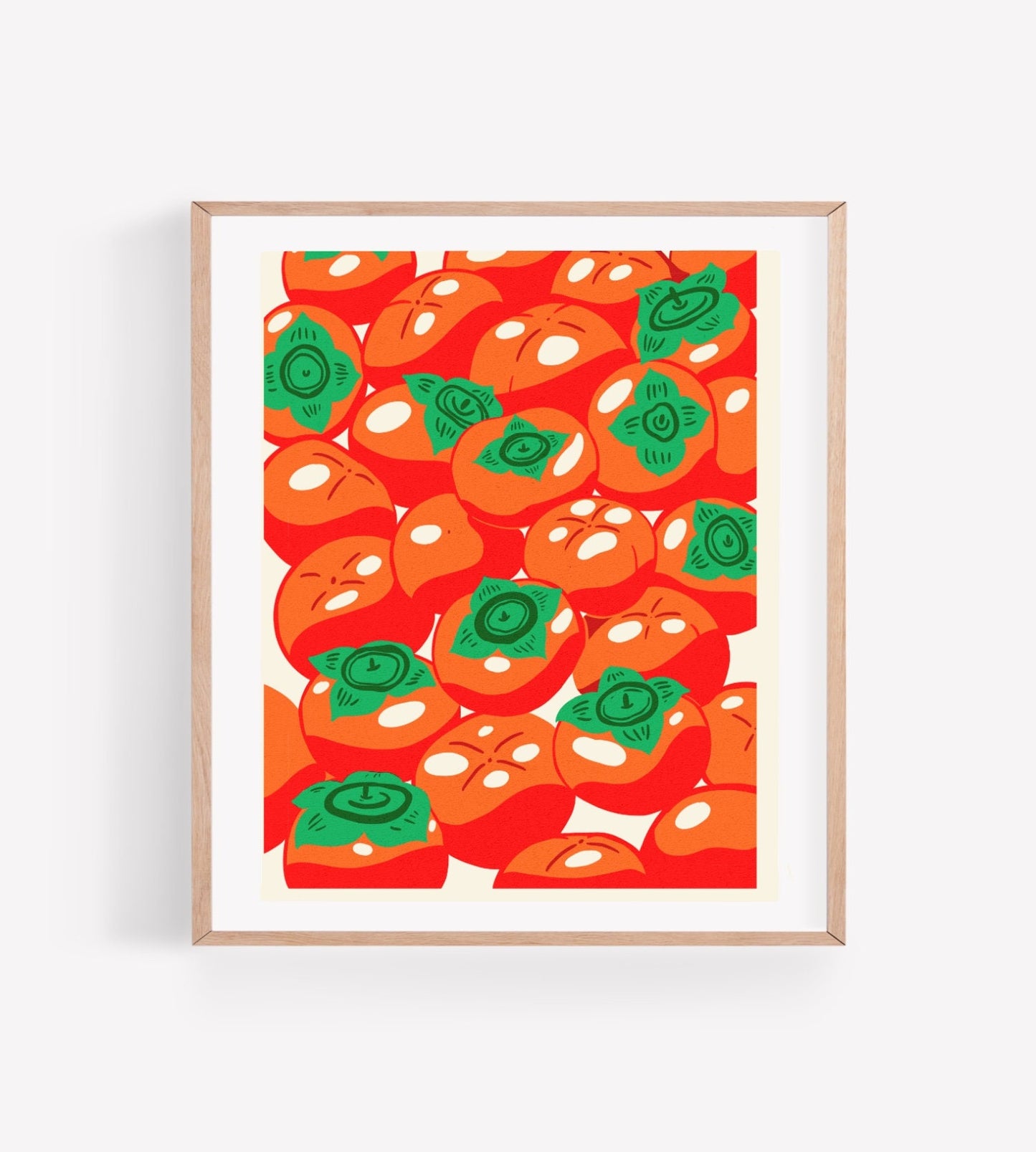 Persimmons Risograph Print | 10"x13.5"~