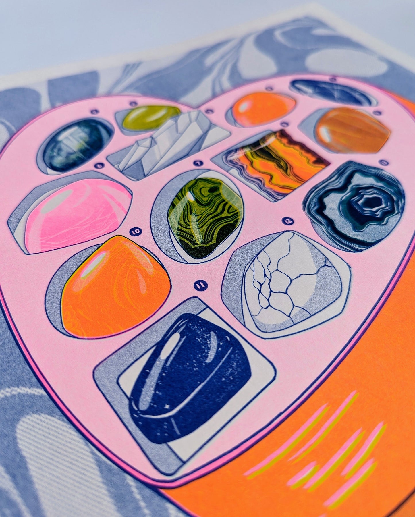 Man I Love Rocks and Gemstones |  11"x14" Risograph Print